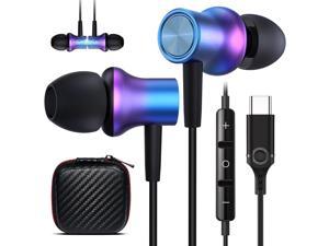 USB C Headphone Type C Wired Earbuds for iPad Pro Mini 6 Magnetic Noise Isolation inEar Headsets with Microphone for Samsung Galaxy S23 S22 Ultra S21 S20 Flip5 4 A53 A54 Pixel 7 6a Oneplus 10 9