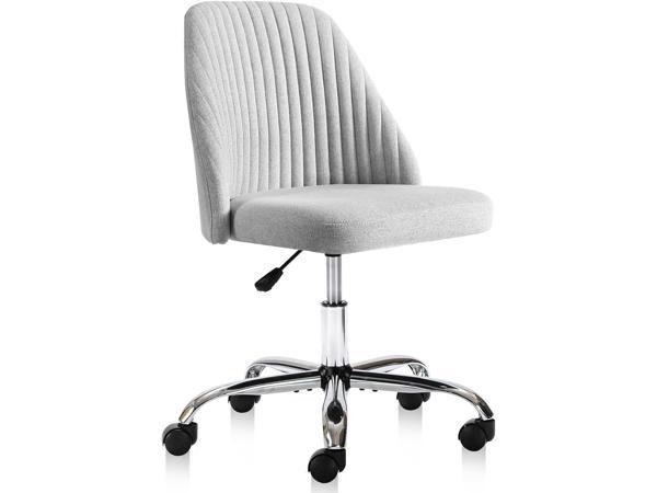 WOKEEN Armless Office Chair,Desk Chair No Wheels,Criss Cross Chair