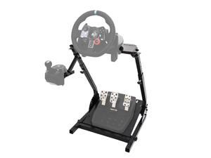 CXRCY Racing Wheel Stand Compatible with Logitech G920 G29 G27 G25 Gaming Cockpit Height Adjustable Foldable Gaming Racing Simulator Steering Wheel StandWheel and Pedals Not Included