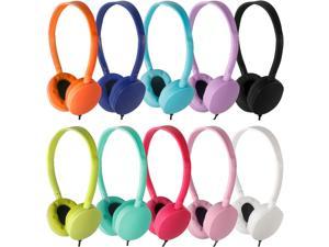 20 Packs Classroom Kids Headphones Bulk Colourful Class Set of Headphones for Students Children Toddler Boys Girls Teen and Adult 20Pack10 Colors