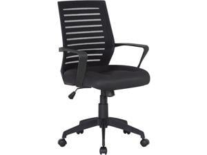   Basics Low-Back, Upholstered Mesh, Adjustable, Swivel Computer  Office Desk Chair, Black, 18.7D x 17.7W x 38.2H : Office Products