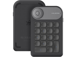 HUION Keydial Mini Bluetooth Programmable Keypad with Dial 5 Keys Anti-ghosting 18 Customized Keys, Wireless Shortcut Keyboard for Drawing Tablet, PC, MacBook, Surface Pro, Laptops