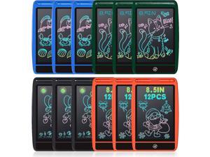 12 Pack LCD Writing Tablet for Kids 3 Years Old and up 85 Inch Colorful Digital Drawing Pad LCD Doodle  Scribbler Boards Sketch Tablet Electronic Notepad Learning Pad for 3 4 5 6 Year Old Boys