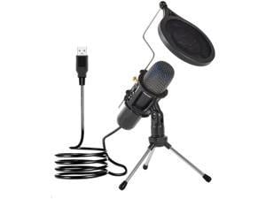 Gitafish USB Podcast Microphone for PC Gaming Computer Microfono Condenser ASMR Desk USB Mics Podcast Singing Music Streaming Mic Recording Studio Mini Hyperx Desktop Music Gamer Laptop Microphone