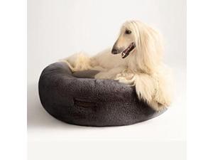 UnHide Floof Pet Bed  XL 40x14  Extra Soft Dog Bed  Removable Faux Fur Cover  Machine Washable  Helps Ease Pet Anxiety  Provides The Perfect Sleep Charcoal Charlie
