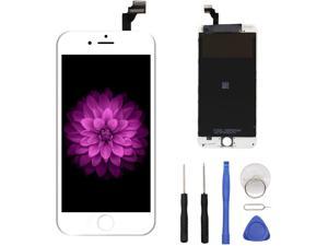 White For iPhone 6 Plus 55 Inch LCD Screen Replacement Full Digitizer Assembly Frame Set Front Glass Display with Required Tool Kit