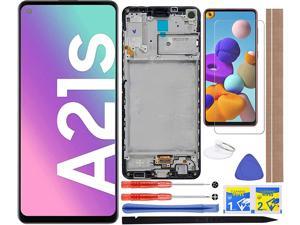 A21S LCD Screen Replacement Touch Digitizer Display Assembly 65 Blackwith Frame for Samsung Galaxy A21S 2020 A217 SMA217FDS A217F A217M