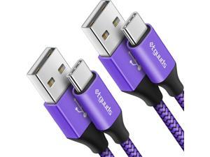 etguuds Purple USB C Cable 6ft 2Pack USB to USB C Cable 3A Fast Charging Type C Cable Braided Data Cord for Samsung Galaxy S23 S22 S21 S20 S10 A23 Note 10 20 Tab A8 A7 S6 S7 Google Pixel LG Moto