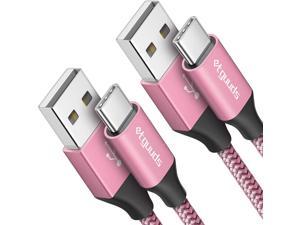 etguuds Pink USB C Cable 3ft 2Pack USB to USB C Cable 3A Fast Charging Type C Cable Braided Data Cord for Samsung Galaxy S23 S22 S21 S20 S10 A23 Note 10 20 Tab A8 A7 S6 S7 Google Pixel LG Moto
