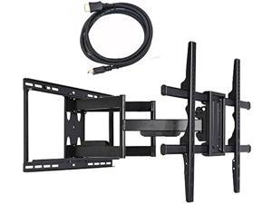 VideoSecu Articulating Full Motion Large TV Wall Mount Bracket for Most 60 65 70 75 80 82 85 88 Sharp Vizio Samsung LED LCD OLED Plasma TV 24 inch Extension Max Loading up to 135 LBS 1B0