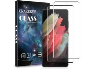2 Pack Cnarery Samsung Galaxy S21 Ultra Screen Protector 68 Inch 9H Tempered Tempered Glass Film Fingerprint Unlock Bubble Free Scratch Resistant Full Coverage