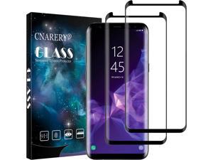 2 Pack Cnarery Galaxy S9 Plus Screen Protector 9H Tempered Glass Film for Samsung Galaxy S9 PlusS9 Screen 3D Curved Bubble Free Easy Installation CaseFriendly