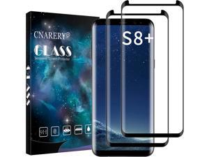 Galaxy S8 Plus Screen Protector 2 Pack Cnarery Tempered Glass Screen Protector Bubble Free 3D Curved Full Coverage Anti ScratchHD Clear Screen Protector for Samsung Galaxy S8 Plus