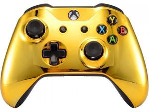 eXtremeRate Chrome Gold Edition Front Housing Shell Faceplate for Xbox One X  Xbox One S Controller