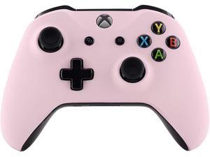 eXtremeRate Cherry Blossoms Pink Faceplate Cover Soft Touch Front Housing Shell Case Comfortable Soft Grip Replacement Kit for Xbox One S  Xbox One X Controller Model 1708