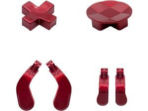 Easegmer 4 Pcs Interchangeable Paddles and 2 DPads Metal Stainless Steel Replacement Parts for Xbox One Elite Series 2 Controller  Xbox One Elite Controller Red