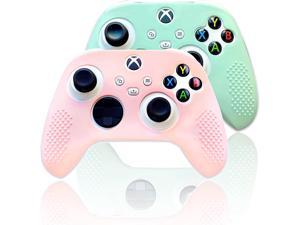 BelugaDesign Pastel Skin Cover for Wireless Controller  Soft Sleeve Shell Case with Textured Grip  Compatible with Xbox Series XS and Xbox One Pink  Green