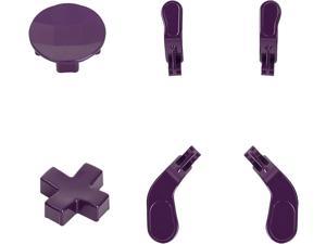 2PCS Metal DPad Button Replacement Kits 4 PCS Metal Paddles Hair Trigger Locks Replacement Parts for Xbox One Elite Controller Series 2 Purple