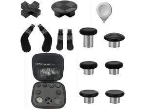 Replacement 12 Pieces in 1  Metal Mod 6 Swap Thumbsticks Joysticks Metal 4 Paddles  2 Dpads with T8 Tool for Xbox One Elite 2 Controller Series 2 Black