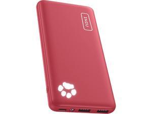 INIU Power Bank USB C Slimmest Triple 3A HighSpeed 10000mAh Phone Portable Charger Flashlight External Battery Pack Compatible with iPhone 13 12 11 X Samsung S20 Google LG iPad etc Red