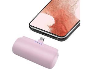 USB C Portable Charger Power Bank 5500mAh 18W PD TypeC Fast Charging Portable Phone Charger for Samsung Galaxy S22 S21 S20 S10 Note 20 Moto G8 Google Pixel LG Nintendo Android PhonesPink