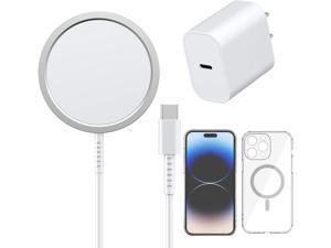 Compatible with Apple MagSafe Charger with 20W PD Fast Charging Adapter and Magnetic CaseMagnetic Wireless Charger Pad for iPhone 14 pro max