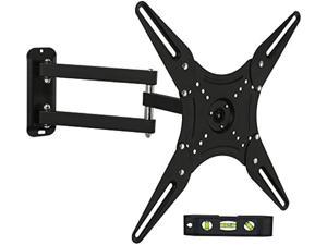 MountIt TV Wall Mount Full Motion LCD LED 4K TV Swivel Bracket for 2355 inch Screen Size Compatible with VESA 400x400 66 lbs Capacity MI2065L Black