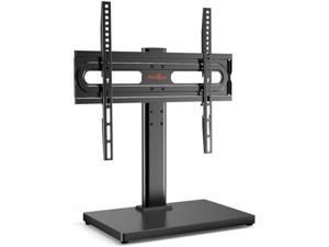 Perlegear Universal TV Stand Base Table Top TV Mount Stand for Most 3260 inch Flat or Curved TVs up to 88 lbs Height Adjustable TV Replacement Stand with Wood Base Max VESA 400x400mm PGTVS24