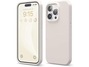 elago Compatible with iPhone 15 Pro Case Liquid Silicone Case Full Body Protective Cover Shockproof Slim Phone Case AntiScratch Soft Microfiber Lining 61 inch Stone