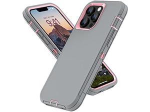 Sansunto for iPhone 13 Pro Max Case iPhone 12 Pro Max Case Heavy Duty Shockproof 3 in 1 Silicone Rubber Hard PC Rugged Durable Phone Cover for iPhone 1213 Pro Max Phone 67 Inch GrayPink