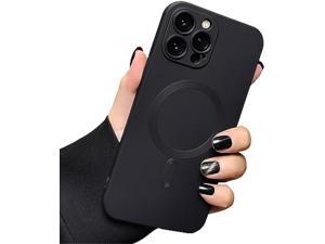 Faneiy Magnetic Case for iPhone 13 Pro Max Phone Case Accossories with Full Camera Len Protector Durable Silicone Slim Shockproof Cute Cellphone Cover for iPhone 13 Pro Max 67 Black