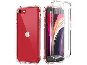 SURITCH Clear Case for iPhone SE 20202022 iPhone 7 iPhone 8 47inch Builtin Screen Protector Full Body Protection Bumper Shockproof Rugged Phone Cover Clear