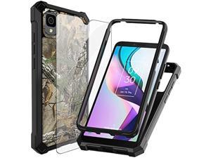 Ailiber Phone Case for TCL 30ZT602DL TCL 30 LE Case with Screen Protector 2 Layer Structure Protection Shockproof Corner TPU Bumper Heavy Duty Silicone Phone Cover for Straight Talk TCL 30ZCamo