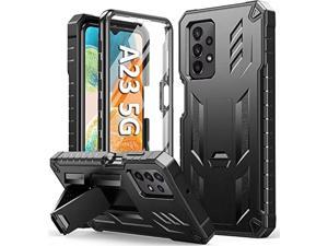 FNTCASE for Samsung Galaxy A23 5G Case Heavy Duty Rugged Military Grade Shockproof TPU Full Protective Shell with Kickstand Durable A23 4G LTE Phonecase Cell Phone Cover Black