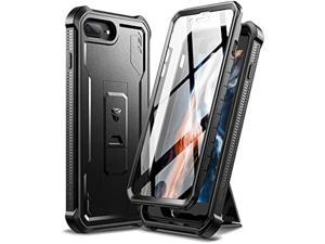 Dexnor iPhone 8 Plus Case iPhone 7 Plus Case Built in Screen Protector and Kickstand Heavy Duty Military Grade Protection Shockproof Phone Case for Apple iPhone 8 Plus  7 Plus Black