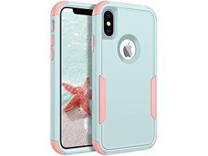 BENTOBEN iPhone X Case iPhone Xs Case 3 in 1 Heavy Duty Rugged Hybrid Hard PC Soft TPU Bumper Shockproof NonSlip Protective Cases Cover for iPhone X 2017  iPhone Xs 2018 58 Inch GreenPink