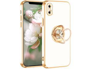 Fingic iPhone Xs Case with RingiPhone X Case 360Stand Holder Slim Lightweight Kickstand Magnetic Car Mount for Girls Boy Antiscratch Military Grade Protective Phone Case for iPhone XXS58White