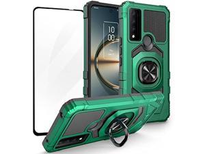 Ailiber Case for TCL 30V 5G TCL 30V Phone Case with Screen Protector Ring Kickstand for Magnetic Car Mount Military Grade Heavy Duty Shockproof Protective Phone Cover for Verizon TCL 30 V 5GGreen