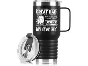 Hexagram Christmas Gifts for Dad from Daughter Son 20 oz Coffee Tumbler Cool Christmas Dad Gifts from Kids Best Dad Ever Gifts Gifts for Dad Who Wants Nothing 188 Stainless Steel