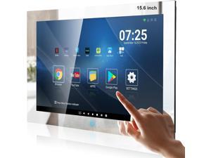 Haocrown 156 Inch Waterproof Bathroom TV Smart Mirror Touch Screen Android 11 Television Builtin 24G5G WiFi Bluetooth HG156BM 2023