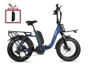 ESPIN Nesta 1000W Folding Fat Tire Electric Bike with Hydraulic Disc Brake 48V 104Ah Samsung Removable Lithium Battery2 pack 20  40 Fat Tair Travel Up to 60 Miles Max Speed Up to 25 MPH Blue