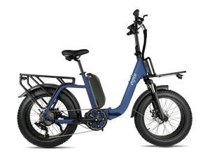 ESPIN Nesta 1000W Folding Fat Tire Electric Bike with Hydraulic Disc Brake 48V 104Ah Samsung Removable Lithium Battery 20  40 Fat Tair Travel Up to 60 Miles Max Speed Up to 25 MPH Blue