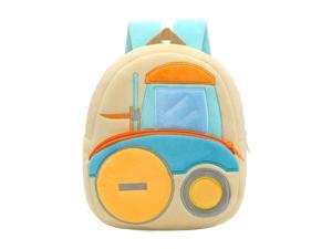 Anykidz 3D Apricot Forklift School Backpack Cute Vehicle With Cartoon Designs Children Toddler Plush Bag For Baby Girls and Boys