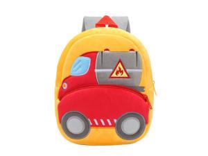 Anykidz 3D Orange Tanker School Backpack Cute Vehicle With Cartoon Designs Children Toddler Plush Bag For Baby Girls and Boys