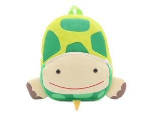 Anykidz 3D Green Turtle School Backpack Cute Animal With Cartoon Designs Children Toddler Plush Bag For Baby Girls and Boys