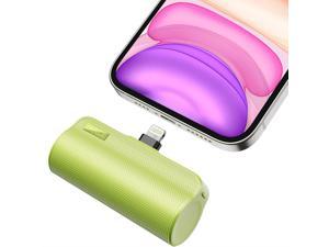 iWALK Small Portable Charger for iPhone with Built in Cable 3350mAh UltraCompact Power Bank Mini Battery Pack Charger Compatible with iPhone 141313 Pro1212 Pro11XRXSX876 Green