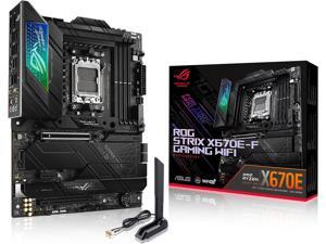 ASUS ROG STRIX X670E-F GAMING WIFI AMD X670 ATX motherboard,AM5,DDR5 support,PCIe 5.0 NVMe SSD support, M.2 backplate,USB 3.2 Gen 2x2,Dynamic OC Switcher,Core Flex,AI Cooling II,Aura Sync RGB lighting