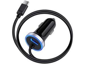 USB C Car Charger 34A Fast Charging Car Charger for Samsung Galaxy S23 S22 S21 S20 S10E S9 S8 Note 20 10 9 8 A50 A20 A51 A70 A71 A21 A10E LG G7 V60 Stylo 65 Car Adapter 3ft Type C Charger Cable