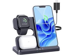 3 IN1 Wireless Charging Station Apple20W Fast Wireless Charger Stand iPhone Wireless Charger Station Dock for iPhone1411ProMaxMiniXXR8PlusAirpods Pro32Apple Watch Series 18W Adapter
