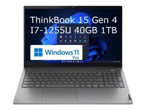 Lenovo ThinkBook 15 Gen 4 156 FHD 12th Gen Intel 10Core i71255U 40GB RAM 1TB PCIe SSD Fingerprint W11P Business Laptop